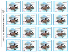 GEORGIA STATE WATERBIRD – THE BLUE-WINGED TEAL – 16 PER SHEET