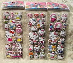 Retro Vintage Look Hello Kitty 3D Bubble Puffy Stickers 3 sets (#8)