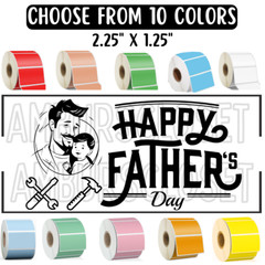 HAPPY FATHER’S DAY STICKERS WATERPROOF 2.25″ ENVELOPE LABELS SEAL GREETING CARDS