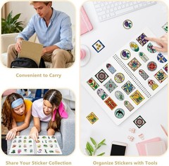 Large 8.5×11 Inch Reusable Sticker Collecting Book Storage Album | Restickabl…
