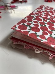 valentines junk journal scrapbook tassel pen clip 54 pages squirrel couple