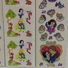 Disney Sticker Lot Mickey Snow White Dwarfs Lion King Simba 6 Packs
