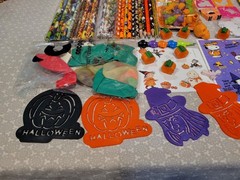 Vintage Halloween Sticker Eraser Stamp Stencil Party Favor Lot