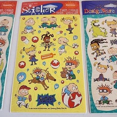 3 Pkgs. 1997 Nickelodeon RUGRATS Stickers 12 Sheets American Greetings NIP