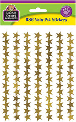 Gold Foil Star Stickers Value-Pak (100 Stickers)