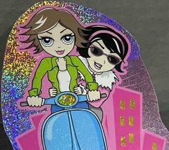 Vintage Very Rare Lisa Frank Stick Motorized Scooter Riding City Metro Girls
