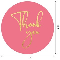Colorful Thank You Stickers Self Adhesive Label for Business Packaging Envelopes