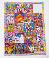 Large Lisa Frank Sticker Sheet 19 Stickers