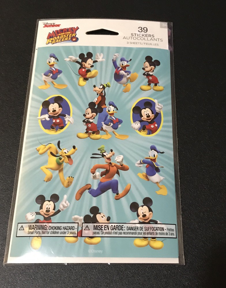 Disney Mickey and the Roadster Racers 39 Stickers Autocollant Collectible