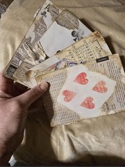 Handmade Junk Journal cards Altered Jumbo Playing Cards, Set Of 5