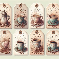 Coffee Embellishments Kit Junk Journal Scrapbook Choose A Set