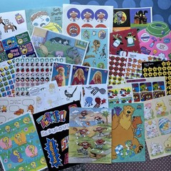 Vintage 80s 90s Y2K Hallmark AGC + Stickers 25 FULL SHEETS Characters