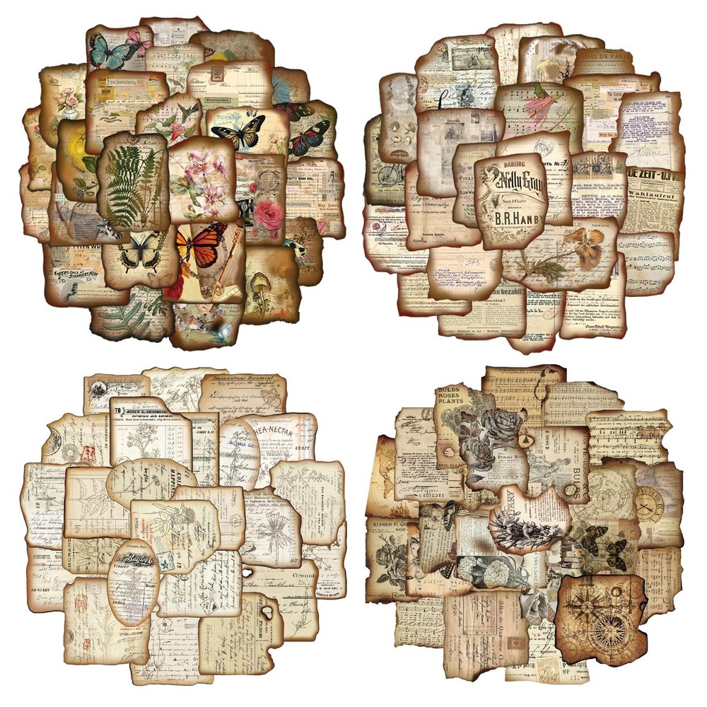 Bomichi 200pcs Vintage Stickers for Adults, Aesthetic Junk Journal Colorful