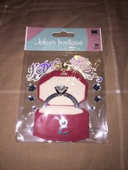 RARE Jolees Wedding Day Ring Proposal I Do Scrapbook Stickers Will You Marry Me?