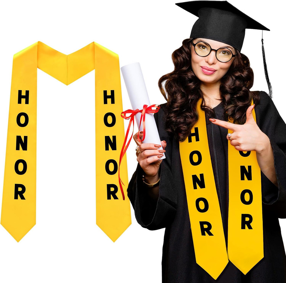 Valedictorian Stole Graduation Salutatorian Honor Sash 65″ Long Unisex Adults Sa