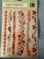 K and Company- Thanksgiving & Harvest-stickers, rubons- Johnny Yanok