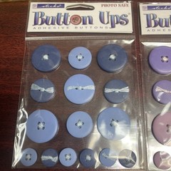 Sticko Button Ups Adhesive Buttons 5 packages different colors