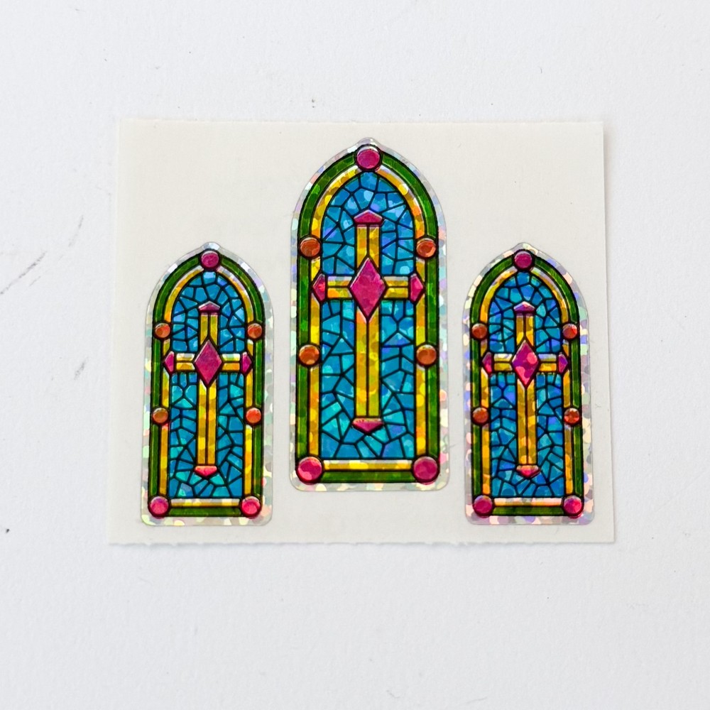 Hambly Studios Prismatic Sticker Stained Glass Window Sheet Church Glitter