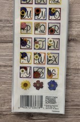 Royal & Langnickel Pressed Flowers Alphabet Rub-On Tranfers Scrapbooking NEW