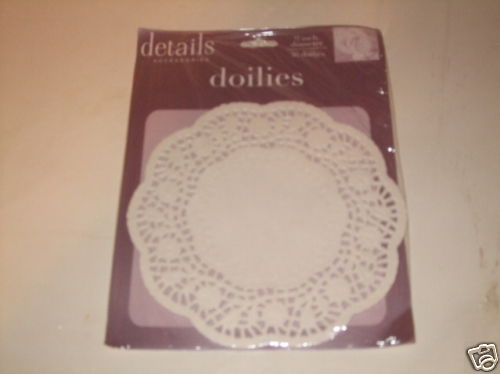 3 Pks X 36 =108 LOT 7.5″ ROUND WHITE PAPER DOILIES 7 1/2″ LACY FLOWER DOILEY