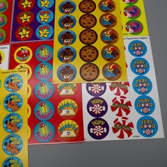 Vtg Trend Enterprises Scratch ‘N Sniff Lot of 8 Full Sheets 120 Stickers
