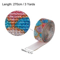 3Roll 3 Yards 18mm Diamond Ribbon Blue,Green,Yellow,Red,Black,Yellow,Multi Color
