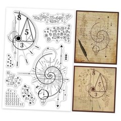 Fibonacci Texture Background Clear Stamps for Cards Making Creative Science