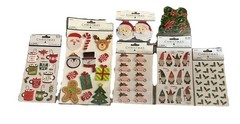 New Lot of 7 Christmas Paper Crafts Felt Stickers Puffy Stickers 3D Stickers