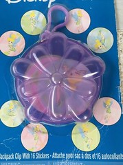 Vtg Disney Tinker Bell Stickers Flower Clip Stickeroni Hallmark Purple Peter Pan