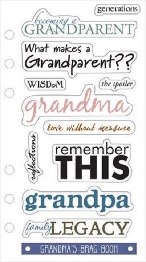FAMILY GRANDPARENT Grandma Grandpa Love Wisdom Generations Sticko Stickers