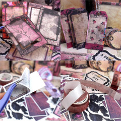 Vintage Scrapbooking Supplies Kit, 185pcs Junk Journal Kit with Scrapbook Paper