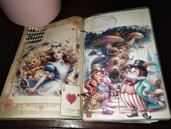 Beautiful Alice In Wonderland Junk Journals Scrapbook USA Seller