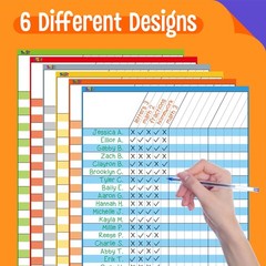 Chore Chart Dry Erase Incentive Chart 6 Pack Tracking Board