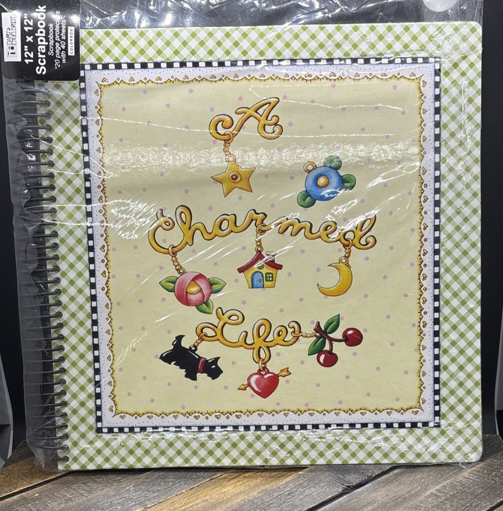 VINTAGE 2004 Mary Engelbreit 12×12” Scrapbook 40 Sheets (A Charmed Life) 27835
