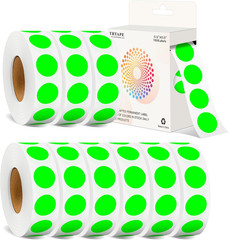 1/2 Inch Circle Sticker Labels,Pack of 1000 round Color Coding Circle Dots Stick