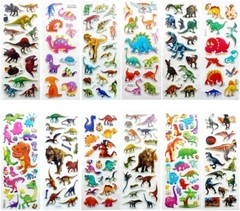 450 Dinosaur Stickers for Kids, Scrapbooking, 24Sheets, Teacher, goody bags