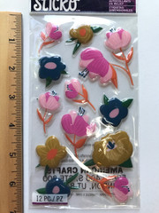 EK Success Sticko Flowers Bees Butterflies Stickers Lot Scrapbook Journal