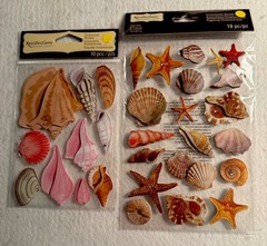 2 Packages Of Recollections Seashell Embellishments Conch Starfish 29 Pieces NIP