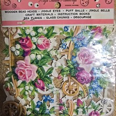 Rare Vintage PZB 1348 Flowers Roses Embossed Dye Cut Paper Scraps Germany