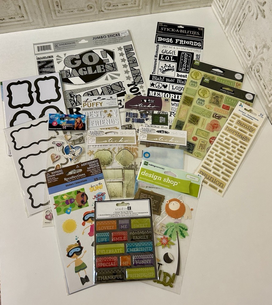 Huge Lot Of Scrapbook Craft Stickers