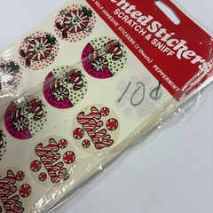Eureka VTG Lot of Scratch & Sniff Scented Christmas Stickers Peppermint Pine