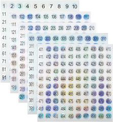 15 Sheets Mini Number Stickers 1 to 500 round Labels Stickers Consecutive Number