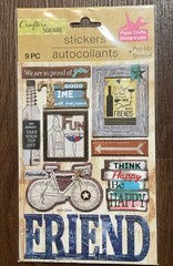 Crafter’s Square Pop Up Scrapbook Stickers – Friends