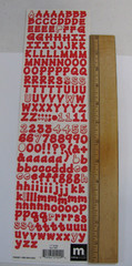 Making Memories DOT RED Letters & Number Stickers 7/16″