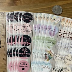 200pcs Cute Thank You Stickers 1” Small Business for Decorate Envelopes Sealing