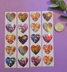 20 Beautiful Heart Stickers/Valentines Heart Stickers/Heart Shaped Stickers/Love