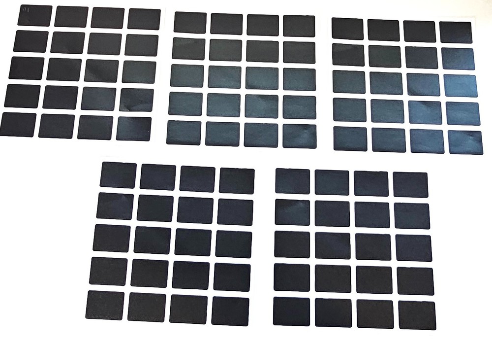Black Rectangle Stickers 2×1.25 Matte Chalkboard Style Labels Sheet Set 5 Craft