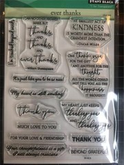 New Penny Black Rubber Stamp Set EVER THANKS THANK YOU clear