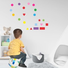 2016 PCS Colored Shape Stickers 10 Colors 6 Shape Dot Stickers Color Coding L…