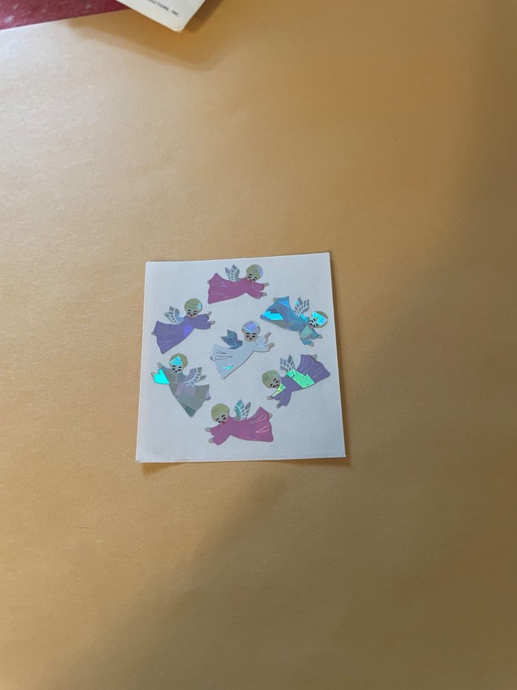 Vintage 1980s Sandylion Prism Mini Angel Stickers